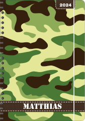 BK002 Buchkalender "Camouflage grün"