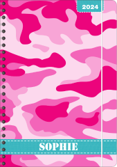 BK003 Buchkalender "Camouflage rosa"