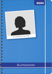 BK011 Buchkalender "Leder blau"