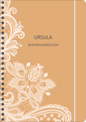BK030 Buchkalender "Blumenranke beige"