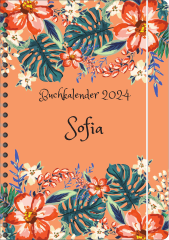 BK058 Buchkalender "Blumen abstrakt 2"