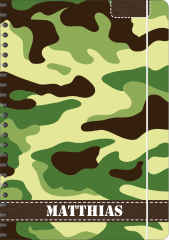 NB002 Notizbuch "Camouflage grün"