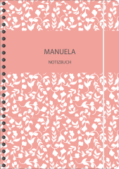 NB031 Notizbuch "Blumenranke rosa"