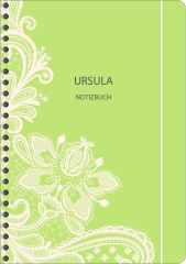 NB042 Notizbuch "Blumenranke grün"