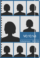 SP025 Schulplaner "Fotocollage blau"