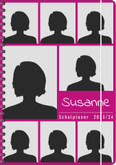 SP026 Schulplaner "Fotocollage pink"