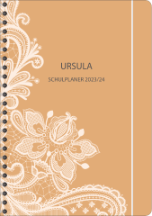 SP030 Schulplaner "Blumenranke beige"