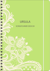 SP042 Schulplaner "Blumenranke grün"