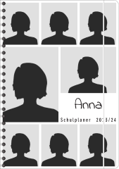 SP049 Schulplaner "Fotocollage weiß"