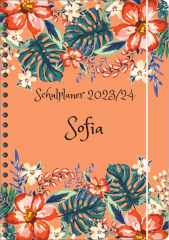 SP058 Schulplaner "Blumen abstrakt 2"